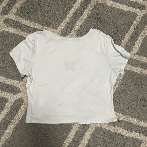 Embroidered white baby tee - Picture 2 of 2